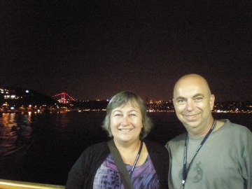 Martin and Tracey on ISEA2011 Bosphorus cruise