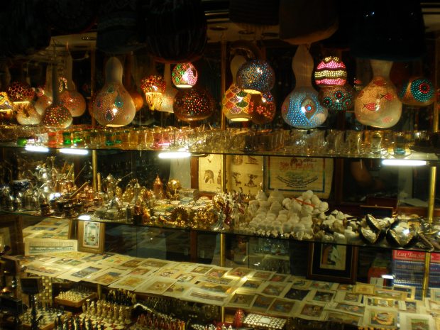 Gourds in shop window
