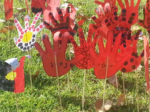 Sea of hands - Shepparton Sorry Day