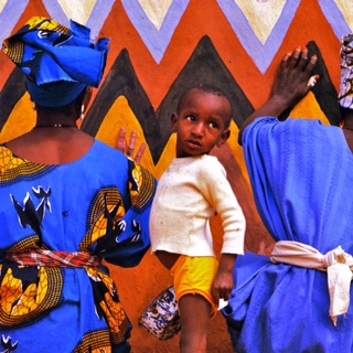 Image 6: Painting murals ©1990 Margaret Courtney-Clarke